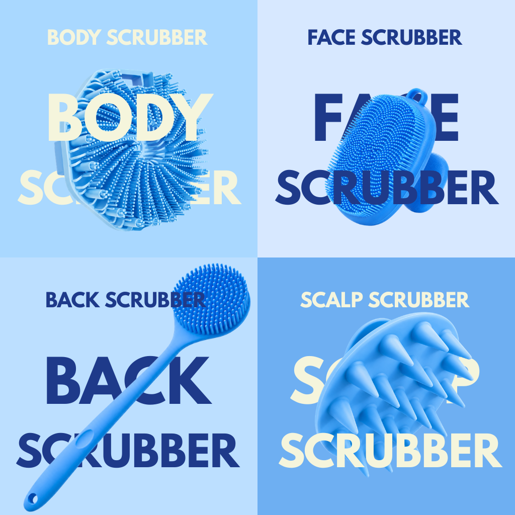 Scrubix™ 4-in-1 Premium Shower Bundle