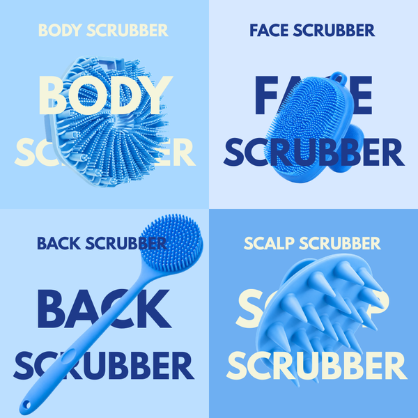 Scrubix™ 4-in-1 Premium Shower Bundle